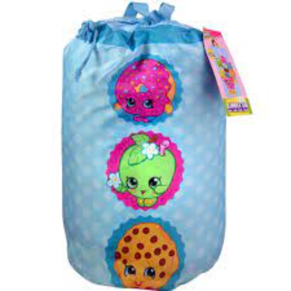 Shopkins sleeping bag blue slumber bag with pouch NEW